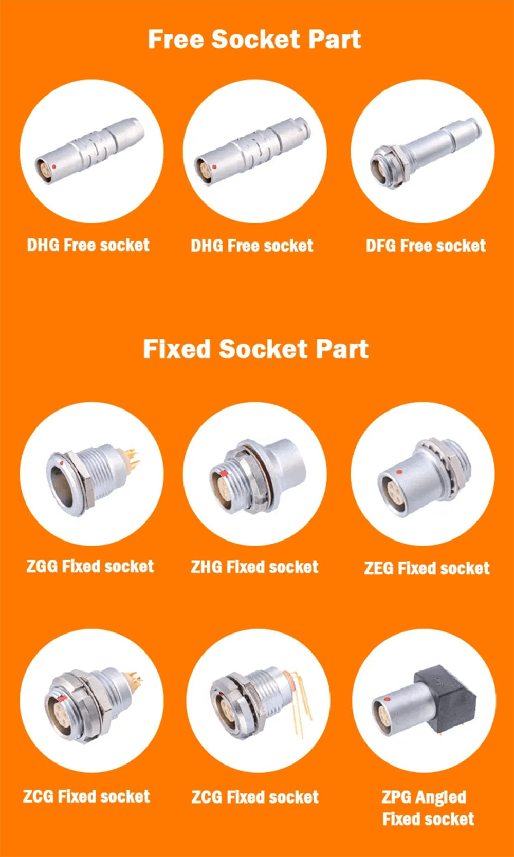 Metal Aviation Plug 9-Pin Circular Connector Push-Pull Self-Locking FGG Plug /PHG Socket 0B Series