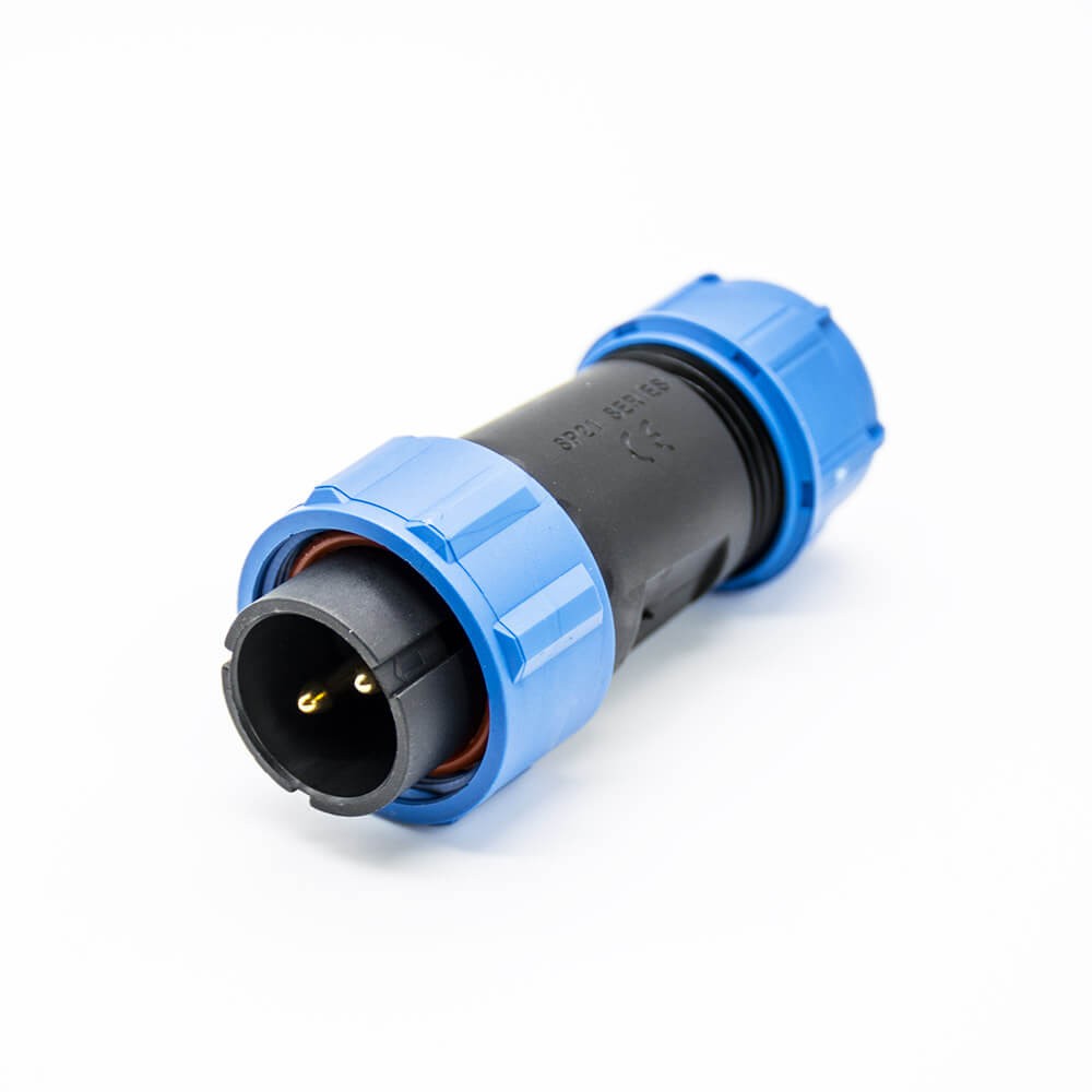 2 Pin Waterproof Cable Connector SP21 Straight Male Plug and Female Socket Bulkhead Waterproof Dustproof Connector