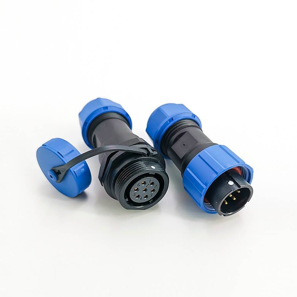 7 Pin Waterproof Connector SP17 Series 7 pin Male Plug & Female Socket In-line Waterproof butt Connectors