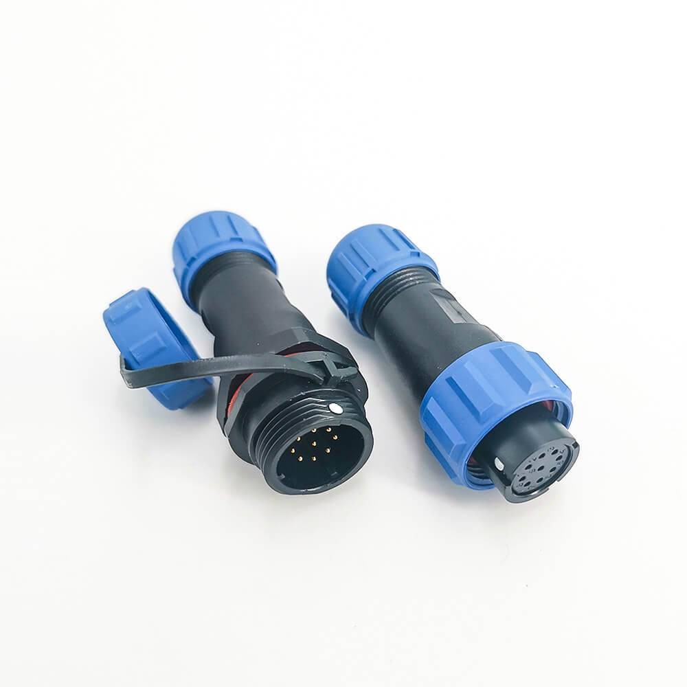 9 Pin Waterproof Connector SP13 Female Plug Male Socket one pair Waterproof WaterproofWith Waterproof Cover