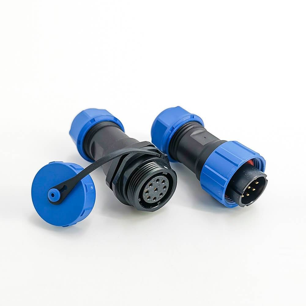 Connector SP17 Series 9 pin Male Plug & Female Socket In-line Waterproof butt Connectors