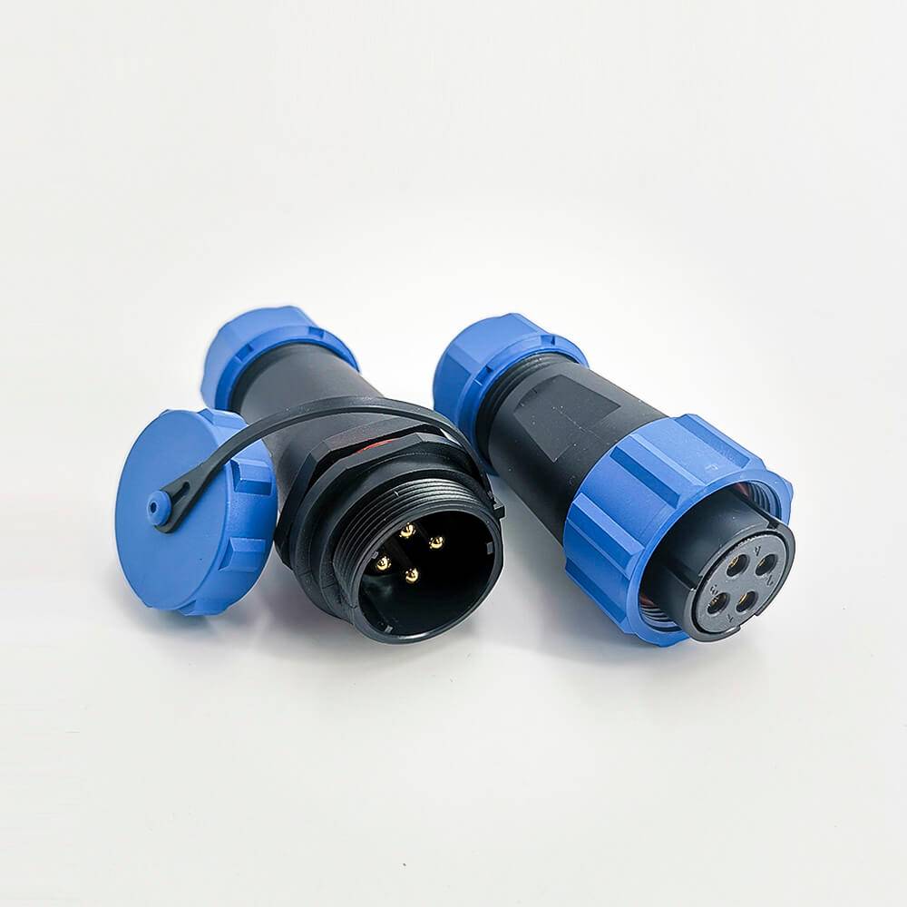 Elecbee SP21 Series IP68 Waterproof Connetor 4 pin In-line Female Plug & Male Socket SP21-4 Pins Connector