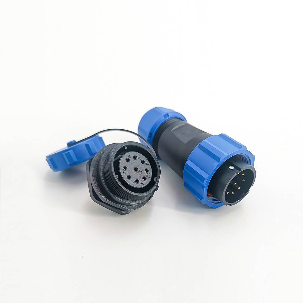 IP68 Connector SP21 Series 9 Pin Male Plug & Female socket Rear-nut Mount Waterproof & Dustproof Aviation Connector