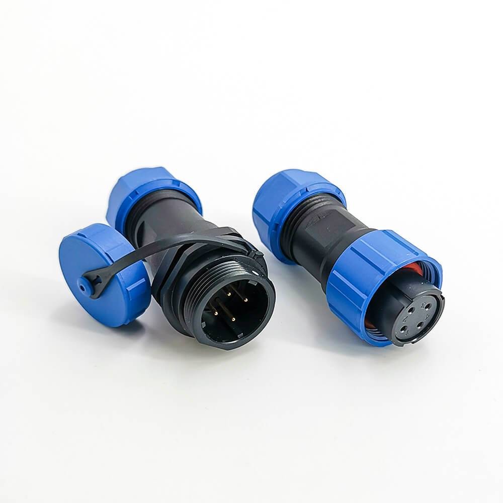 IP68 Connectors Waterproof SP17 Series 4 pin Female Plug & Male Socket In-line Waterproof butt Connectors