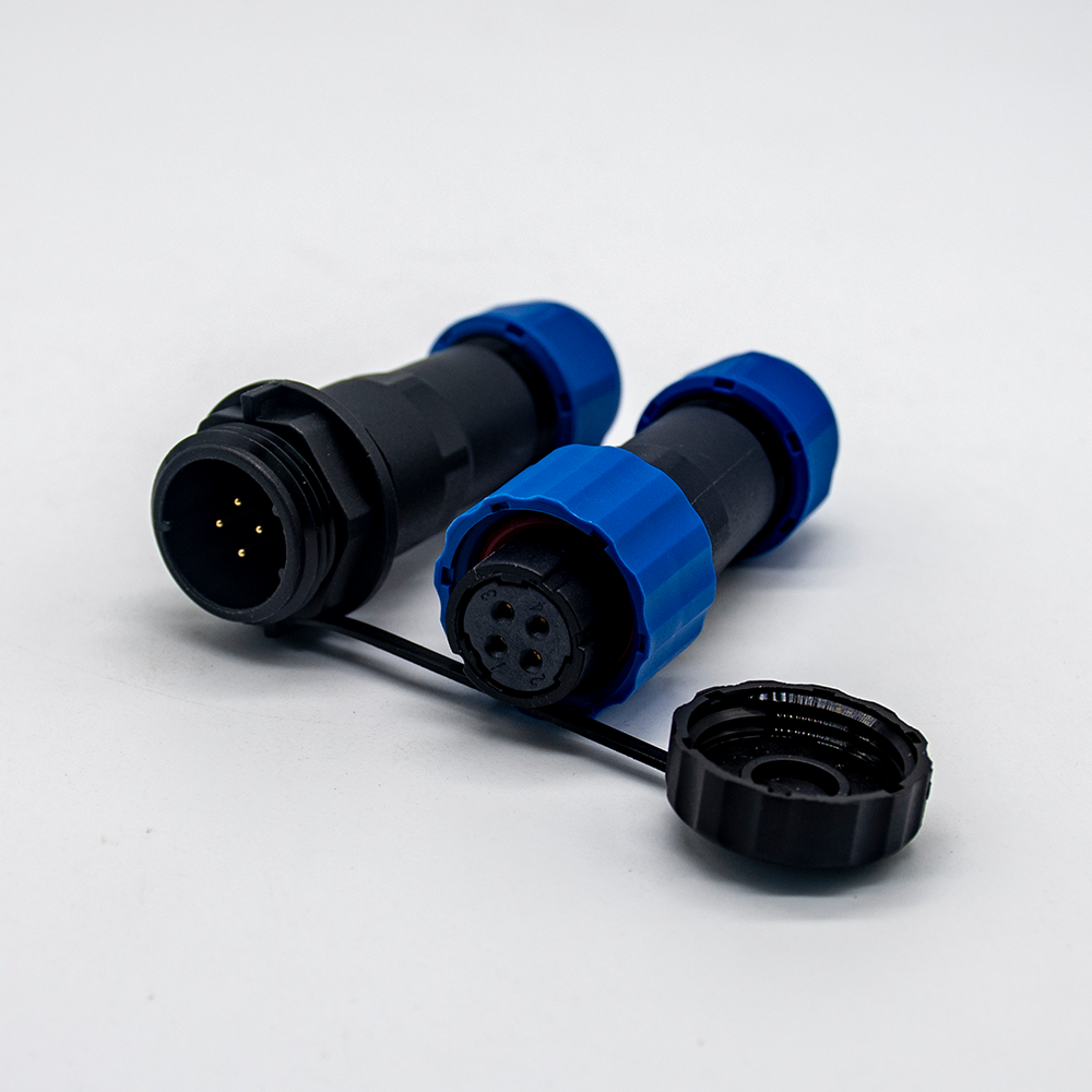 IP68 Connectors Waterproof SP17 Series 4 pin Female Plug & Male Socket In-line Waterproof butt Connectors