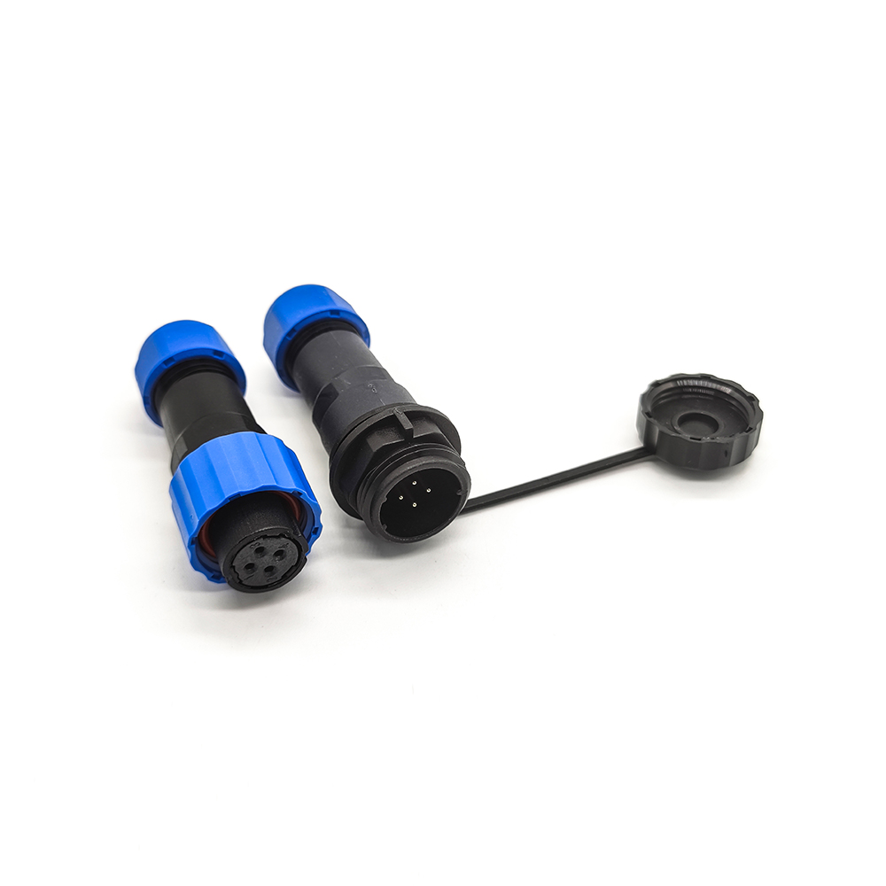 IP68 Connectors Waterproof SP17 Series 4 pin Female Plug & Male Socket In-line Waterproof butt Connectors