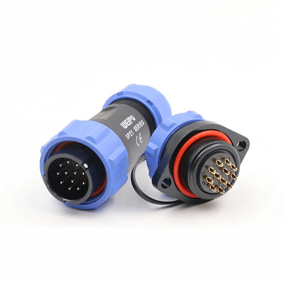 Plastic Waterproof Circular Connector 12 Pin SP21 Series Waterproof Connector