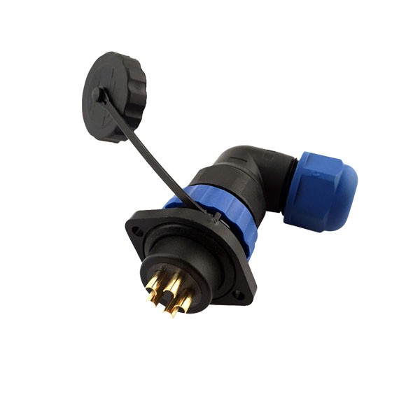 Right Angle Waterproof Connector 2 Pin Plastic Female Male Wire Cable Connectors