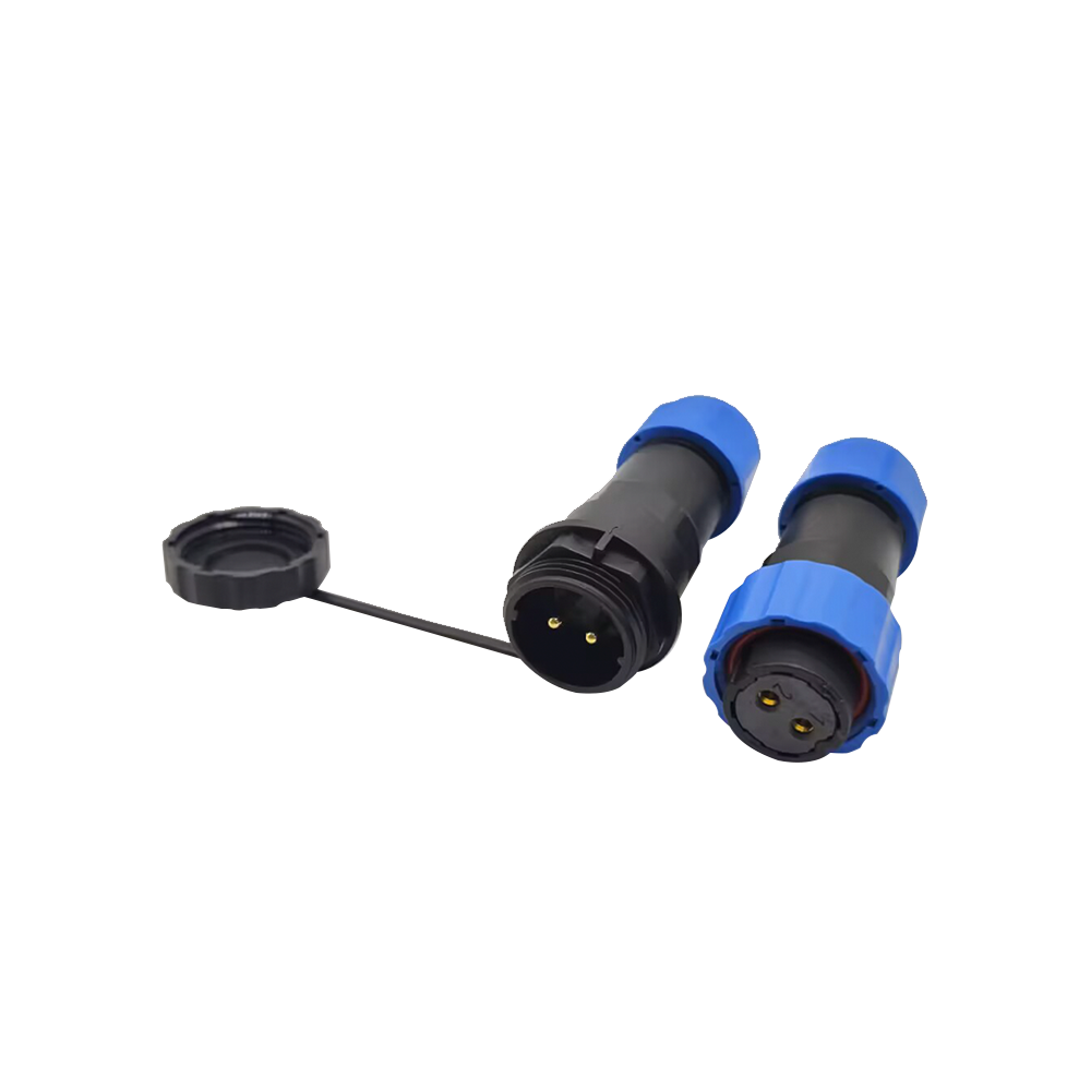 SP 21 Series IP68 Waterproof Connetor 2 pin In-line Female Plug & Male Socket SP21-2 Pins Connector