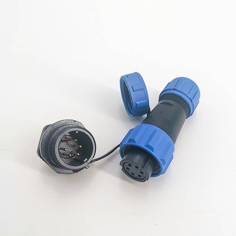 SP13 IP68 ip67 6 pin Female Plug & Male Socket Automatic Connector