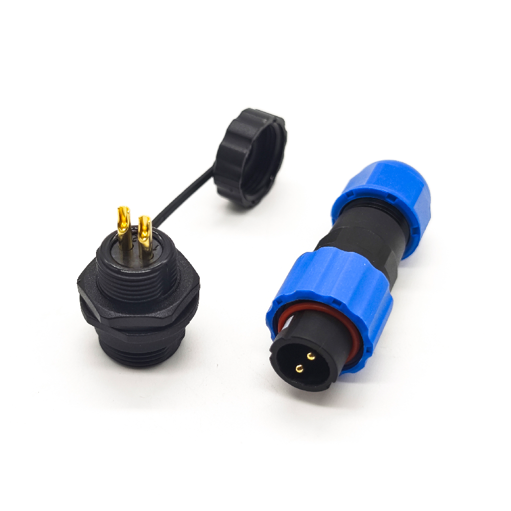 Waterproof Male Plug & Female Socket SP13 Series IP67 IP68 one pair 2pin Automatic Connector