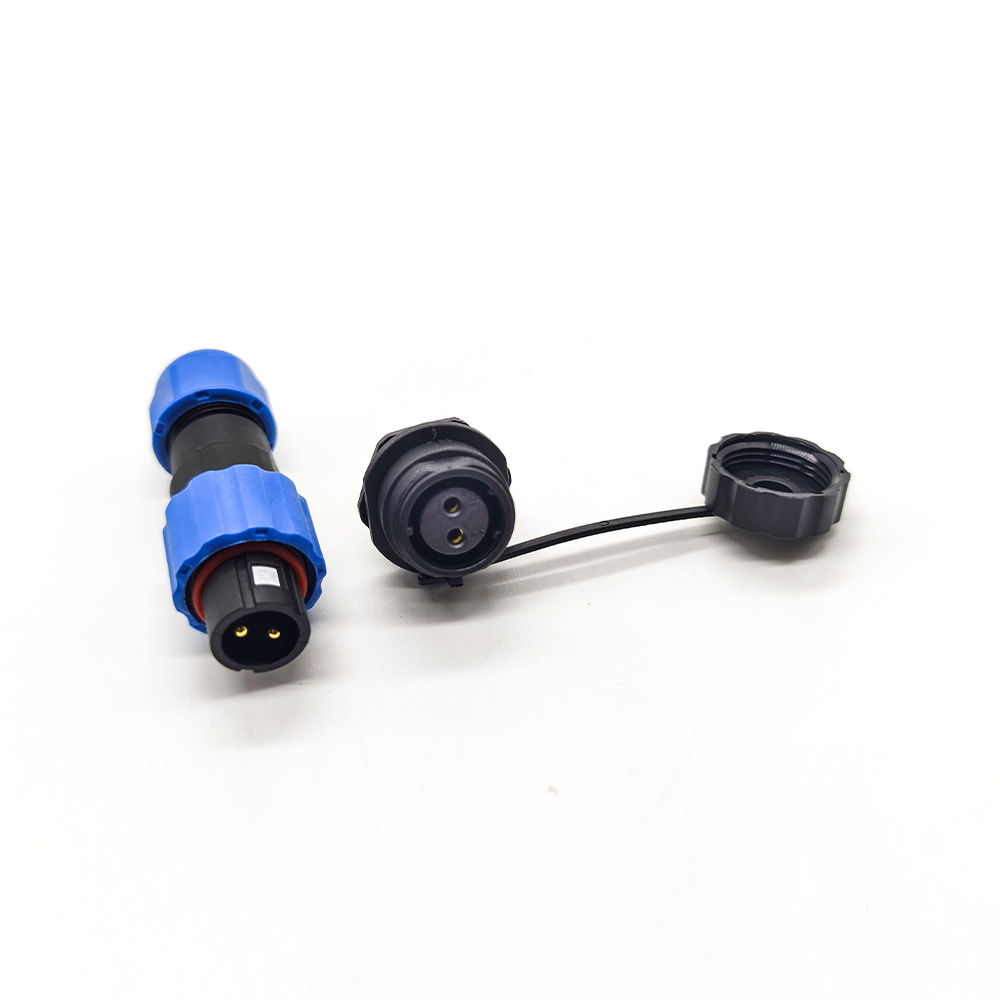 Waterproof Male Plug & Female Socket SP13 Series IP67 IP68 one pair 2pin Automatic Connector