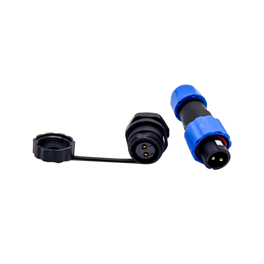 Waterproof Male Plug & Female Socket SP13 Series IP67 IP68 one pair 2pin Automatic Connector