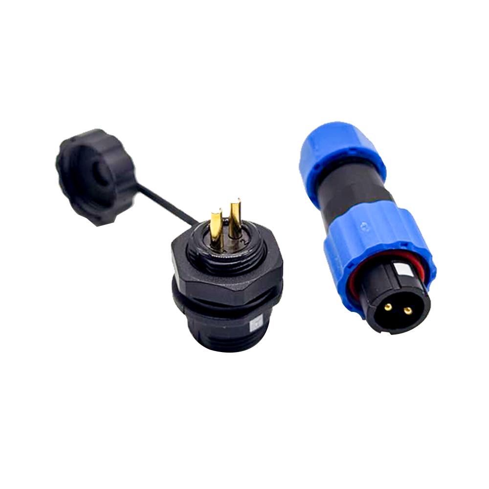 Waterproof Male Plug & Female Socket SP13 Series IP67 IP68 one pair 2pin Automatic Connector