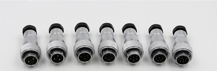 10pin TA Male Plug WF16 Straight Plug with plastic clamping-nut Waterproof Connector