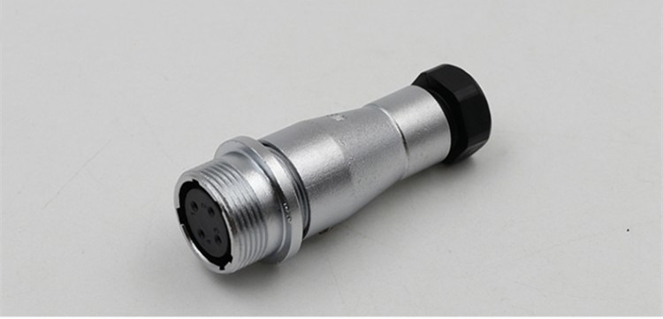 6pin Female Jack WF20 Straight Jack with plastic clamping-nut Aviation Waterproof Connector ZA Jack