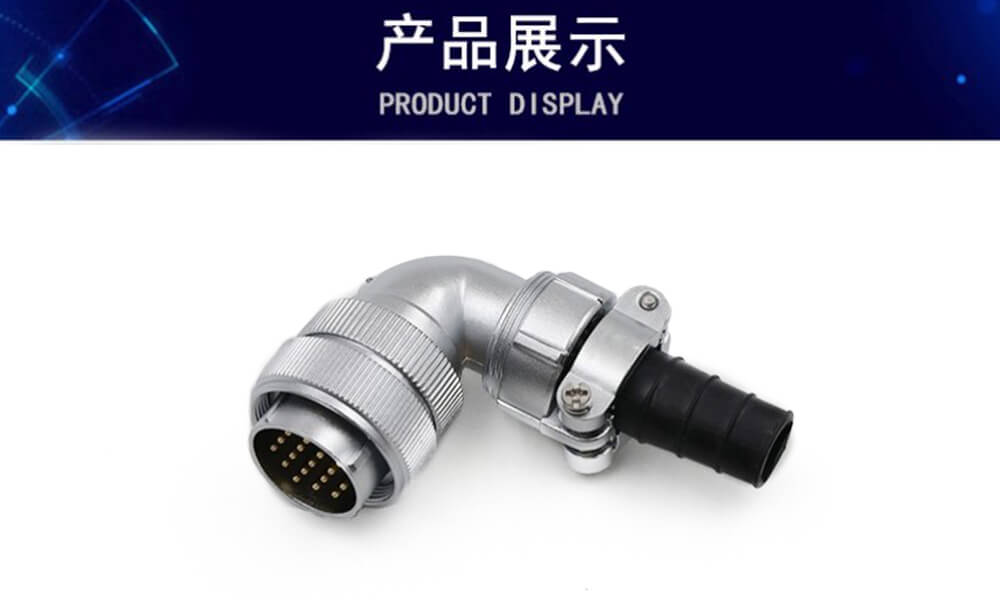 26pin Aviation Waterproof Male Plug and Female Socket TU/Z WF28 series Right Angle Connector