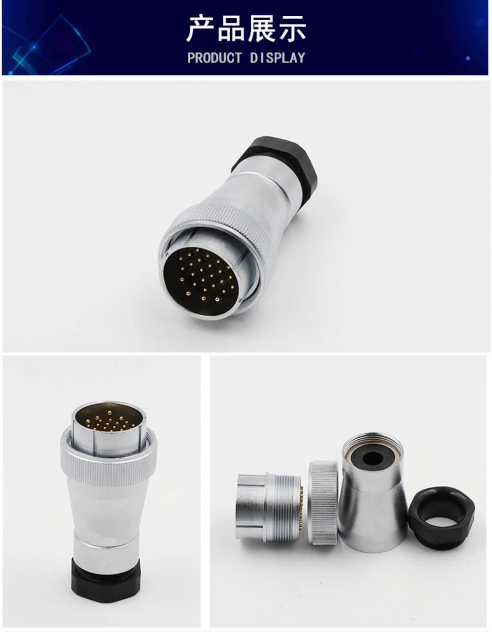 Male Plug and Female Socket WF40/15pin Connector Straight TA/Z Aviation Waterproof Connector