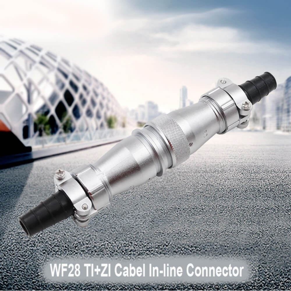 7pin Waterproof Aviation Male Plug and Female Socket WF28 TI+ZI Docking Straight Connector