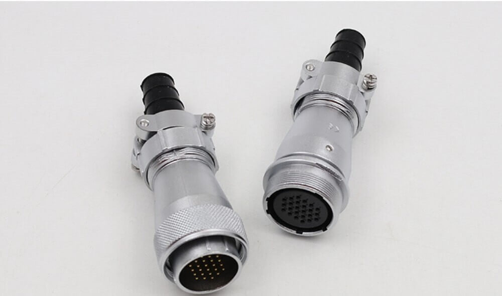 7pin Waterproof Aviation Male Plug and Female Socket WF28 TI+ZI Docking Straight Connector