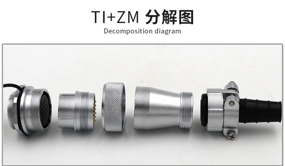 26pin TI+ZM Aviation Waterproof Connector WF28 series Male Plug and Female Receptacle Connector Aviation