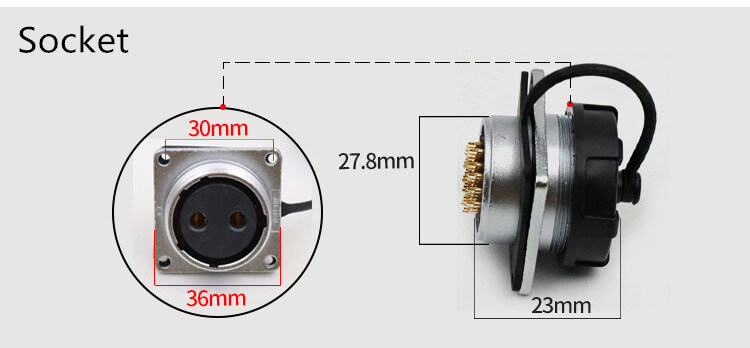 10pin TE+Z Straight Connector WF28 Male Plug and Female Jack Connector Aviation plug Socket