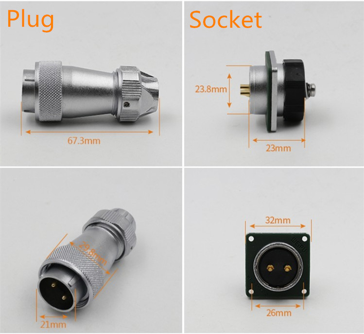 10pin TE+Z Straight Connector WF24 Male Plug and Female Jack Connector Aviation plug Socket