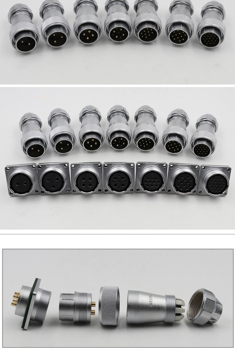 10pin TE+Z Straight Connector WF24 Male Plug and Female Jack Connector Aviation plug Socket