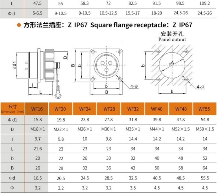 3pin Waterproof Aviation Male Plug and Female Socket TU/Z WF16 Right Angle Connector