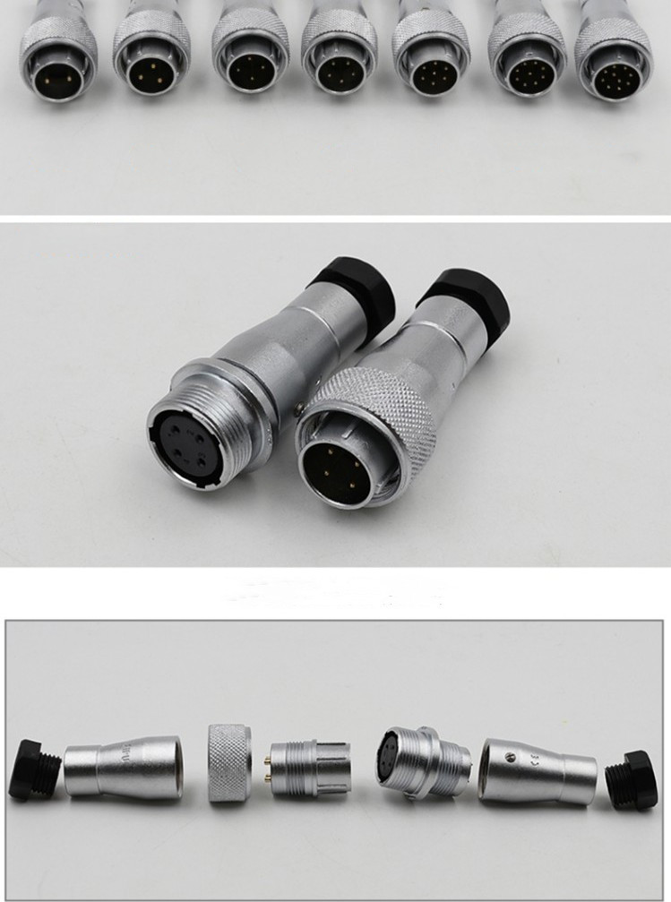 3pin Waterproof Aviation Straight docking Male Plug and Female Socket TA/ZA WF16 Connector