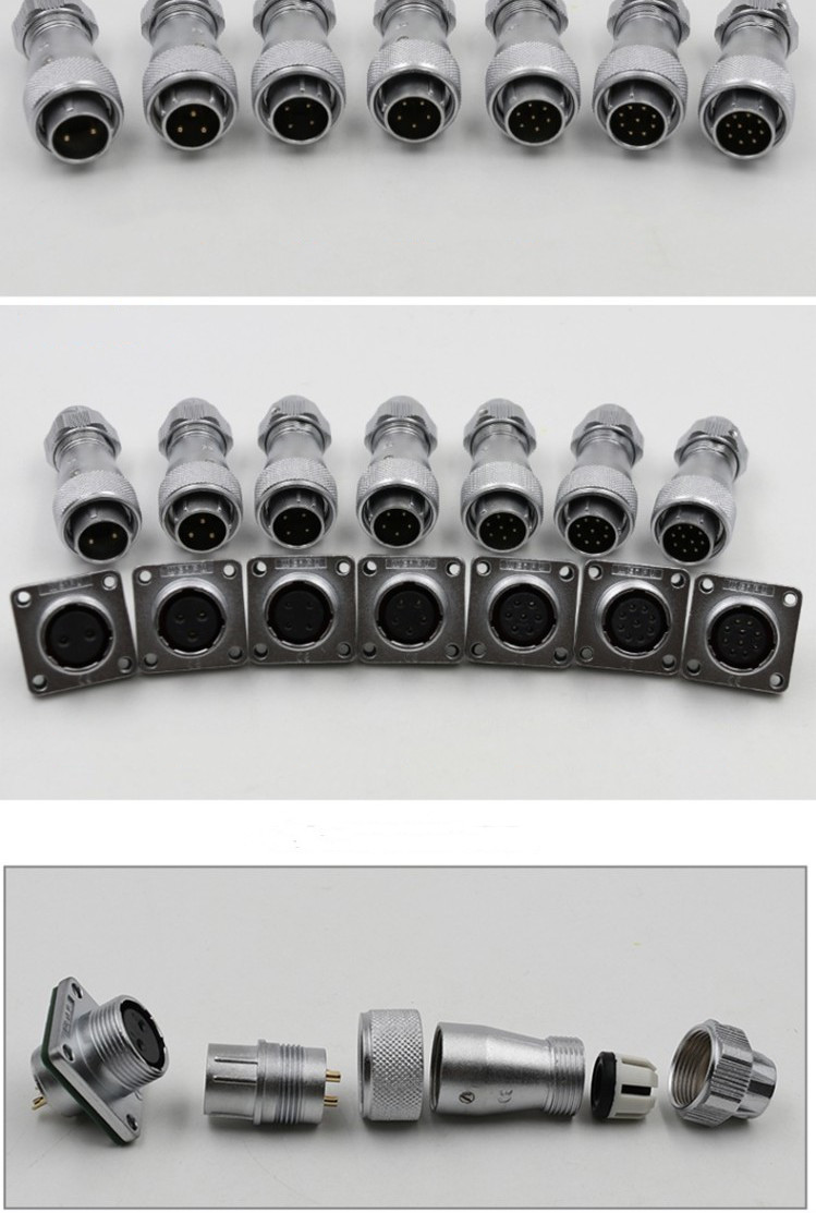 4pin TE+Z Straight Connector WF16 Male Plug and Female Jack Connector Aviation plug Socket