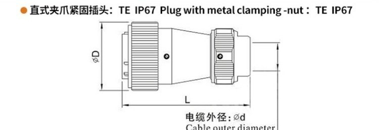 4pin TE+Z Straight Connector WF16 Male Plug and Female Jack Connector Aviation plug Socket