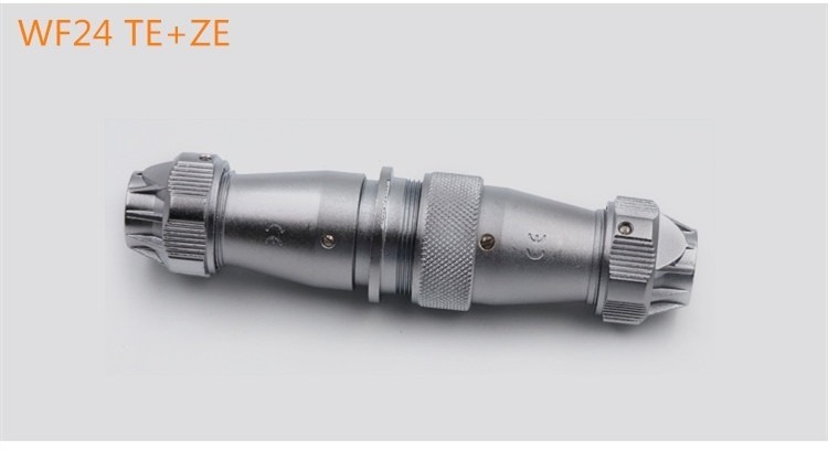 9pin Waterproof Aviation Male Plug and Female Socket WF24 TE+ZE Docking Straight Connector