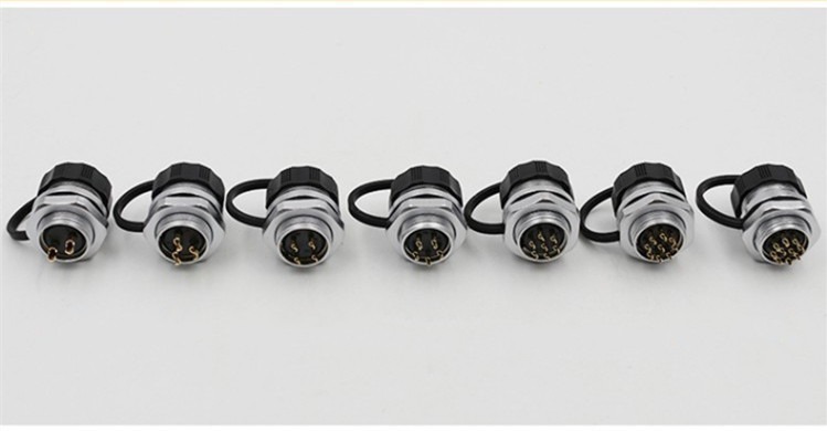 5pin Female Jack WF16 Round Flange panel Socket Aviation Waterproof Connector ZM Jack