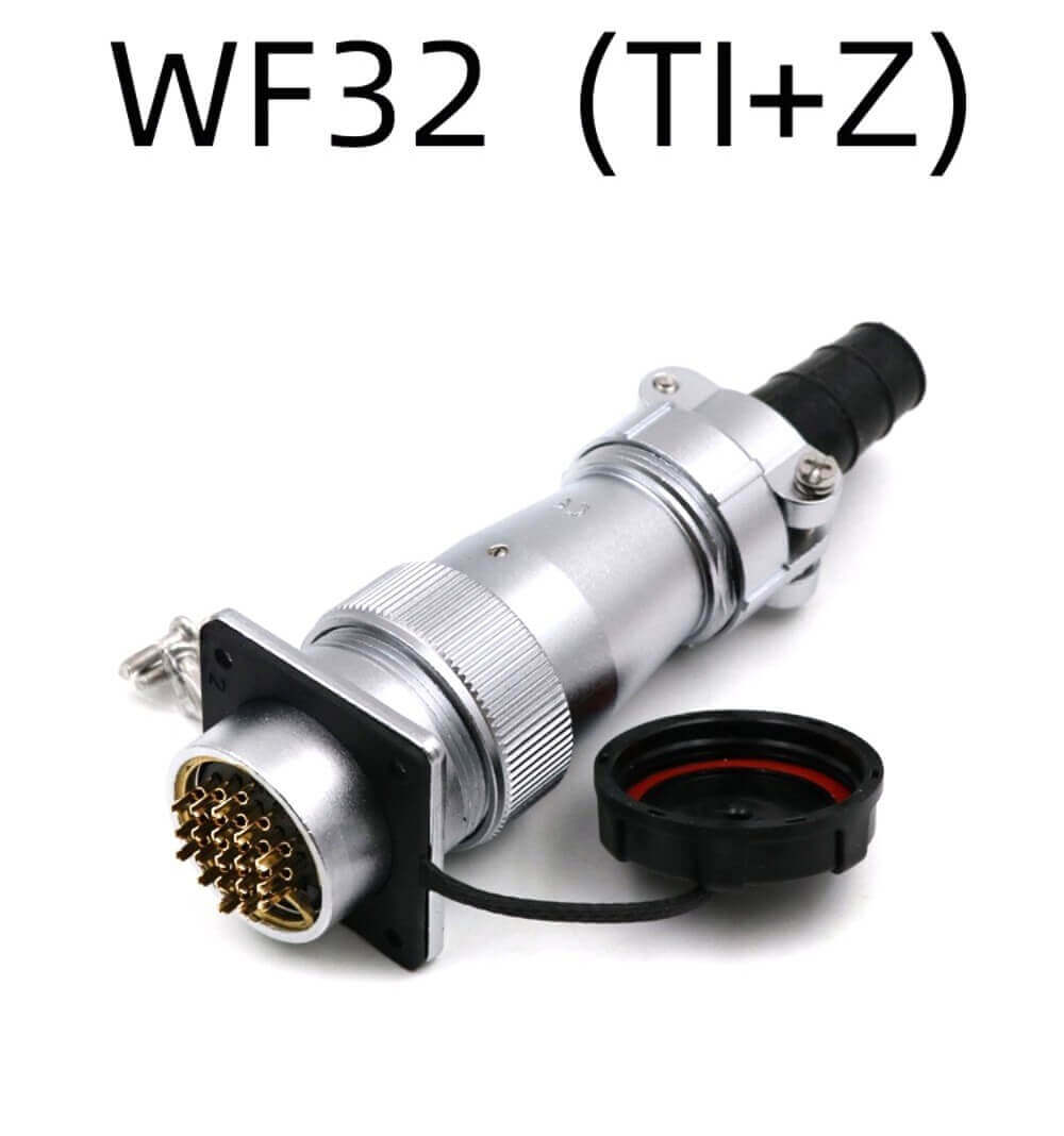 13pin Flange Socket and Straight Plug WF32 series TI+Z Male plug and Female Receptacle