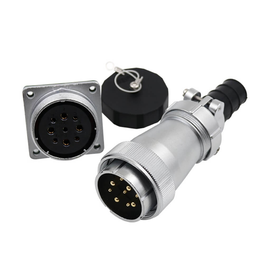 26pin Flange Socket and Straight Plug WF40 series TI+Z Male plug and Female Receptacle