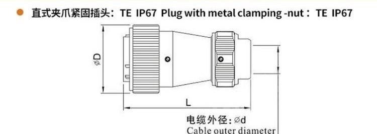 10pin TE+Z Straight Connector WF24 Male Plug and Female Jack Connector Aviation plug Socket