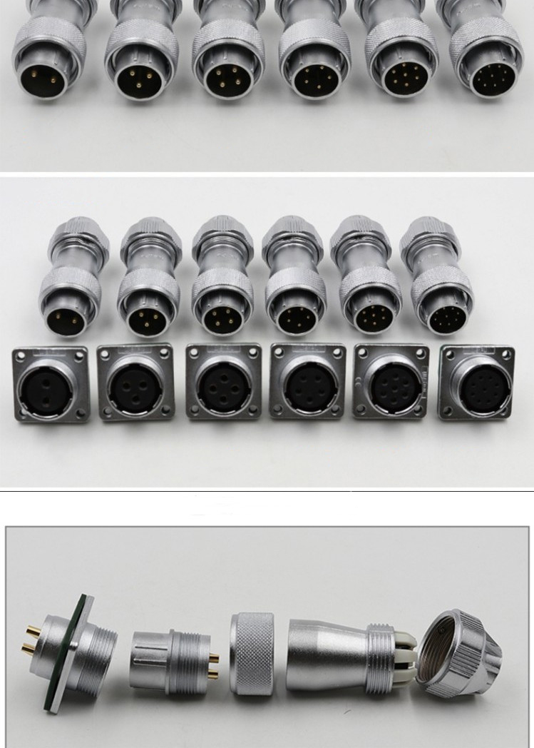 4pin TE+Z Straight Connector WF20 Male Plug and Female Jack Connector Aviation plug Socket