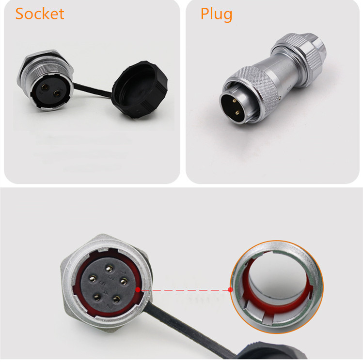 2pin TE+ZM Power Cable Wire Connector WF20 Male Plug and Female Jack Connector Aviation plug Socket