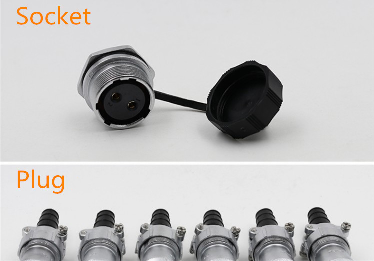 3pin TI+ZM Aviation Waterproof Connector WF20 Male Plug and Female Jack Connector Aviation plug Socket