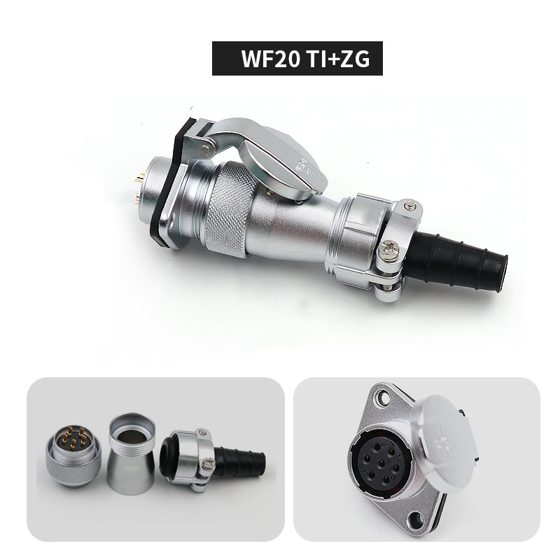 9pin TI+ZG with Cap Connector WF20 Male Plug and Female Jack Connector Aviation plug Socket