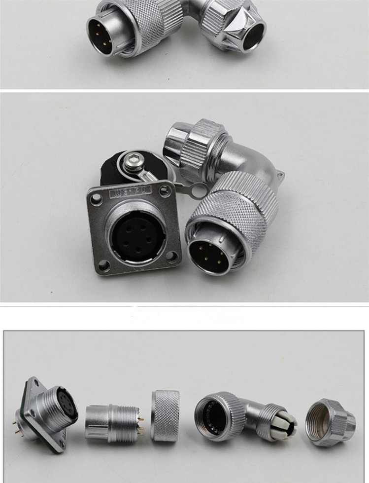 Aviation Male Plug and Female Jack WF20-12 pin Right Angle TU/Z Waterproof Connector