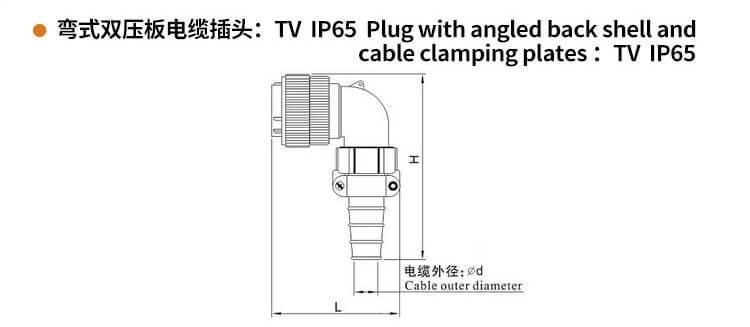 24pin Waterproof Aviation Male Plug and Female Socket TV/Z WF28 Right Angle Connector