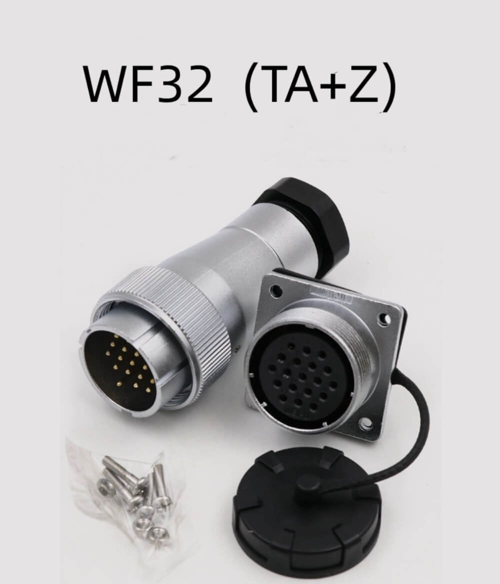 13pin Waterproof Aviation Male Plug and Square Female Socket TA/Z WF32 series Straight Connector