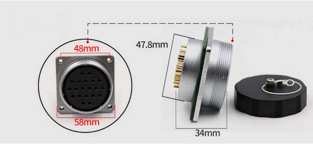 27pin TE+Z Straight Connector WF48 series Male Plug and Female Jack Connector Aviation plug Socket