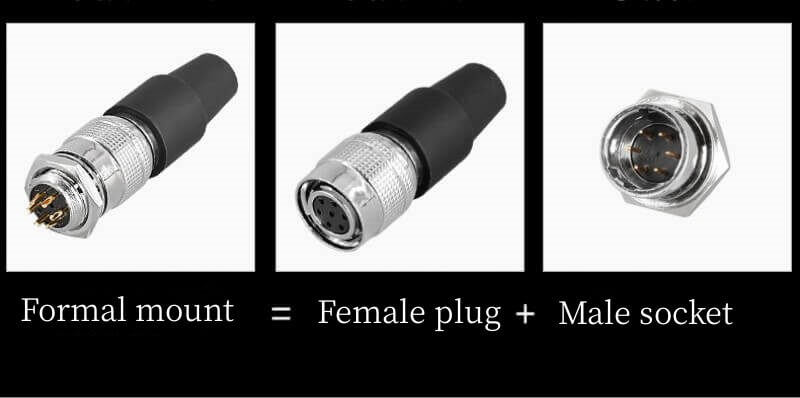 Formal Mount Female Plug Male Socket YC12 Series 8 Pin Avation Push-Pull Quick Lock