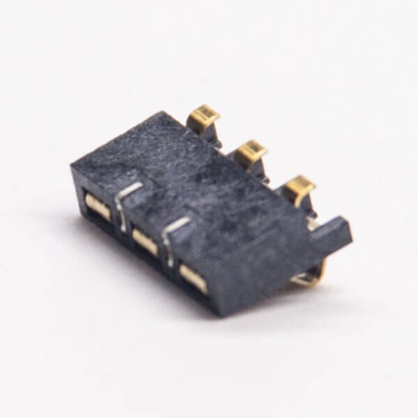 Battery Charger Connector Plug 3 Pin SMT Male Golden PCB Mount PN2.5