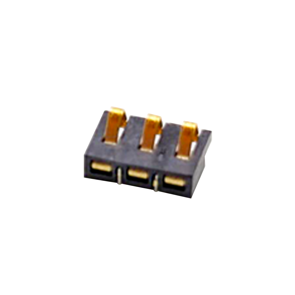 Battery Charger Connector Plug 3 Pin SMT Male Golden PCB Mount PN2.5