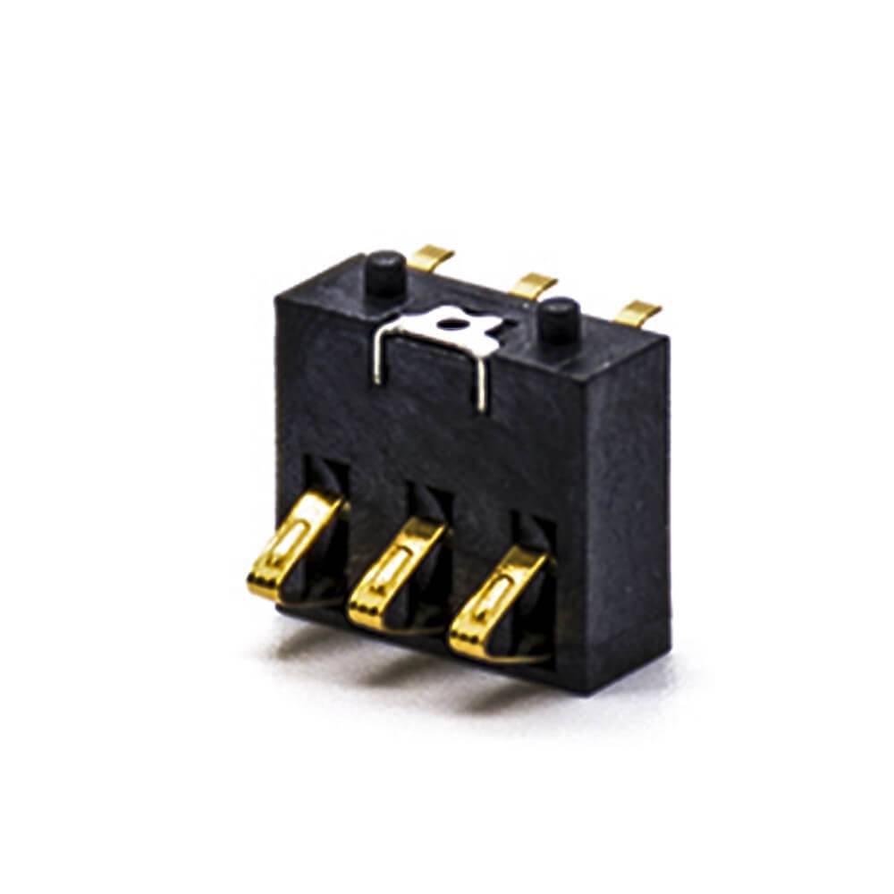 Battery Connector In Mobile 8.0H Gold Plating 3 Pin 3.0PH Battery Contact Shrapnel