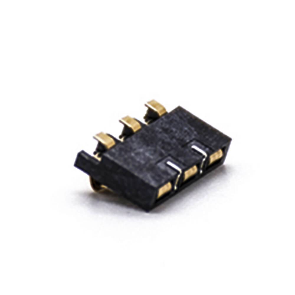 Battery Connector Mobile 2.5MM Pitch 1.7H SMT 3 Pin Gold Plating Battery Contacts